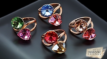 Gredzens "Turis IV" ar Swarovski™ kristāliem