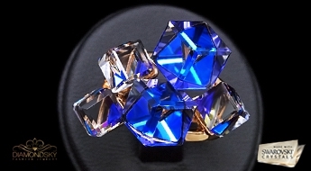 Gredzens "Rubikona" ar Swarovski™ kristāliem