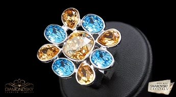 Gredzens "Kerija" ar Swarovski™ kristāliem