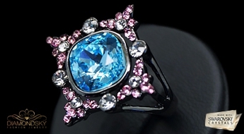 Gredzens "Vintāža" ar Swarovski™ kristāliem