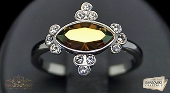 Gredzens "Selēna IV" ar Swarovski™ kristāliem