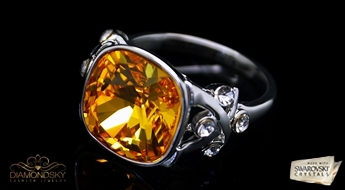 Gredzens "Saules Daļiņa" ar Swarovski™ kristāliem