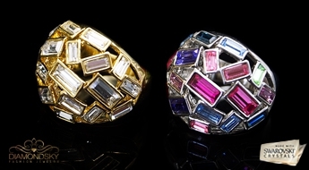 Gredzens "Kristālu Noskaņojums II" ar Swarovski™ kristāliem