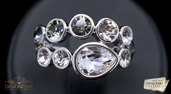 Gredzens "Kristāla Blāzma" ar Swarovski™ kristāliem