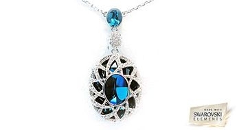 Kulons "Karalisks Ametists (Denim Blue)" ar Swarovski™ kristāliem