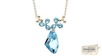 Kulons "Debesu Magija (Aquamarine Blue)" ar Swarovski™ kristāliem