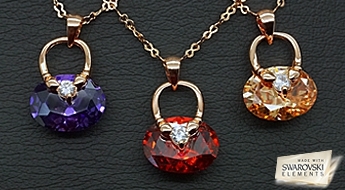 Kulons "Atslēdziņa (Capri Blue)" ar Swarovski™ kristāliem