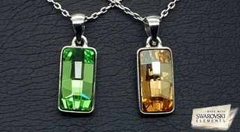 Kulons "Vladlena (Golden Shadow)" ar Swarovski™ kristāliem