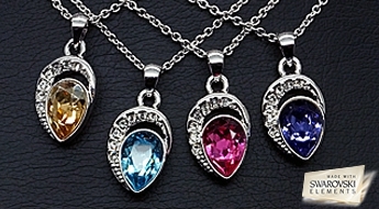 Kulons "Danaja (Fuchsia)" ar Swarovski™ kristāliem