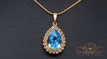 Kulons "Debesu Piliens (Aquamarine Blue)" ar Swarovski™ kristāliem