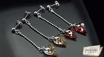 Auskari "Anšante (Ruby)" ar Swarovski™ kristāliem