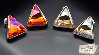 Auskari "Osiris (Tangerine)" ar Swarovski™ kristāliem