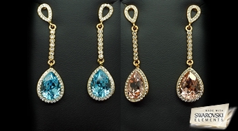 Auskari "Mišela" ar Swarovski™ kristāliem