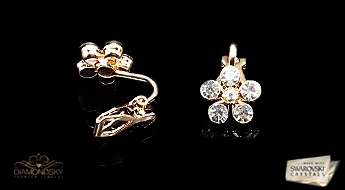 Auskari "Maija Zieds II" ar Swarovski™ kristāliem