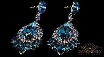 Auskari "Ķeizariene III" ar Swarovski™ kristāliem