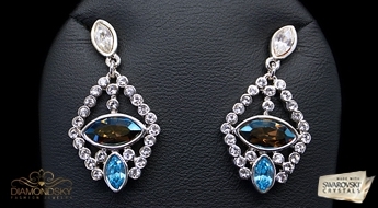 Auskari "Kristāla Lidojums II" ar Swarovski™ kristāliem