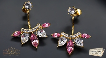 Auskari "Siluna" ar Swarovski™ kristāliem