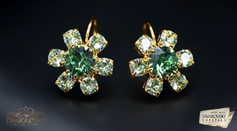Auskari "Mistiskais Smaragds" ar Swarovski™ kristāliem