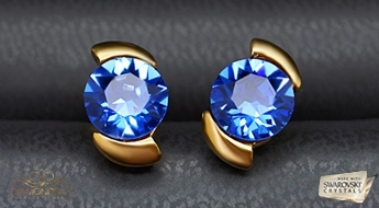 Auskari "Piena Ceļš (Sapphire)" ar Swarovski™ kristāliem