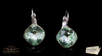 Auskari "Apžilbinošs Spīdums IV (Chrysolite)" ar Swarovski™ kristāliem