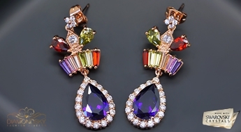 Auskari "Impērijas Kronis II" ar Swarovski™ kristāliem