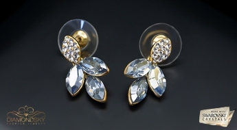 Auskari "Stīga (Blue Shade)" ar Swarovski™ kristāliem