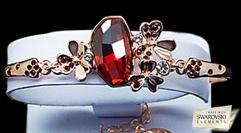 Aproce "Scarlett" ar Swarovski™ kristāliem (Siam)