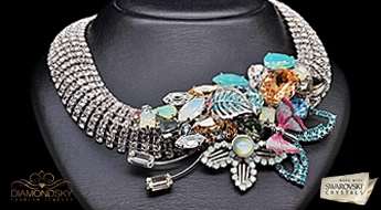 Kaklarota "Kristāla Grācija" ar Swarovski™ kristāliem