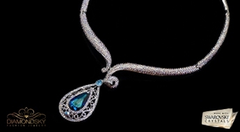 Kaklarota "Karaliskā Stīga" ar Swarovski™ kristāliem