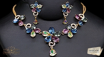 Komplekts "Paradīzes Ziedi" ar Swarovski™ kristāliem