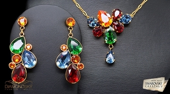 Komplekts "Amber" ar Swarovski™ kristāliem