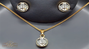 Komplekts "Klasika (Silver Patina)" ar Swarovski™ kristāliem