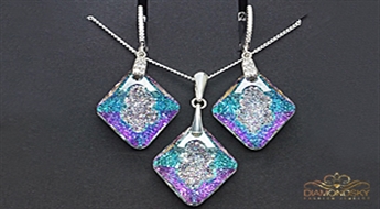 Sudraba komplekts "Augošais Kristāls (Vitrail Light)" ar Swarovski™ kristāliem