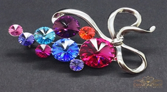 Broša "Tieši Tev" ar Swarovski™ kristāliem