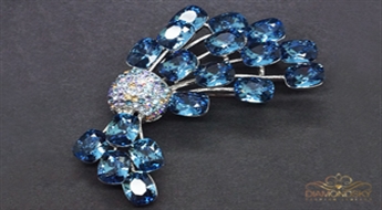 Broša "Maigs Kompliments II" ar Swarovski™ kristāliem