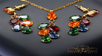 Komplekts "Amber II" ar Swarovski™ kristāliem