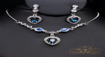 Komplekts "Iemīlējusies Sirds" ar Swarovski™ kristāliem