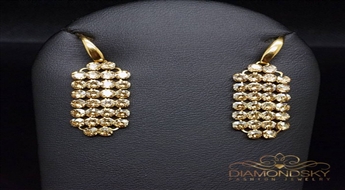 Auskari "Dženifera Mini (Golden Shadow)" ar Swarovski™ kristāliem