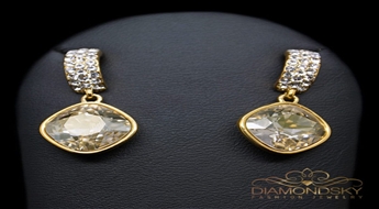 Auskari "Apžilbinošs Mirdzums VII (Golden Shadow)" ar Swarovski™ kristāliem