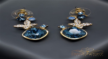 Auskari "Paradīzes Ziedi II" ar Swarovski™ kristāliem