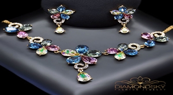 Komplekts "Paradīzes Ziedi" ar Swarovski™ kristāliem