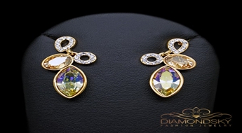 Auskari "Medus Asaras II" ar Swarovski™ kristāliem