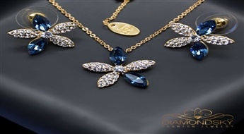 Komplekts "Saules Puķe II" ar Swarovski™ kristāliem