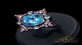 Gredzens "Vintāža" ar Swarovski™ kristāliem