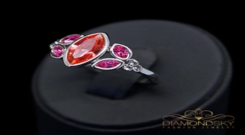 Gredzens "Selēna V" ar Swarovski™ kristāliem