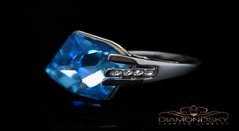 Gredzens "Debesu Valdzinājums" ar Swarovski™ kristāliem
