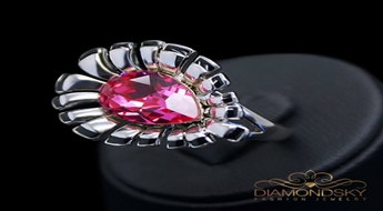 Gredzens "Dafne" ar Swarovski™ kristāliem
