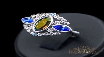 Gredzens "Selēna III" ar Swarovski™ kristāliem