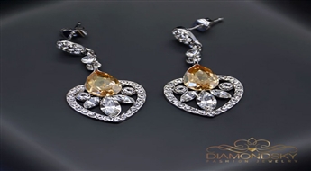 Auskari "Mīlestības Uzplaukums" ar Swarovski™ kristāliem