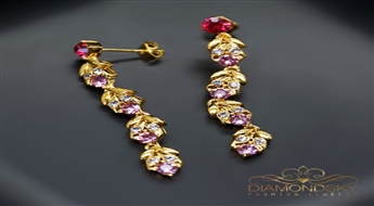 Auskari "Kristāla Diegs II" ar Swarovski™ kristāliem